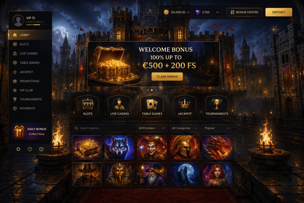 Castle Casino 2026: Up to 1300% Bonus for Australian Players